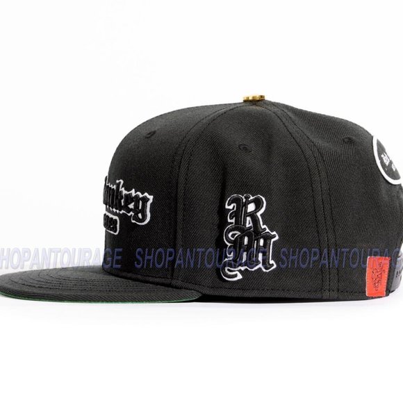 Red Monkey OG Flat Visor Classic Black RM1381 Limited Unisex Snapback Hat Cap - Picture 7 of 8
